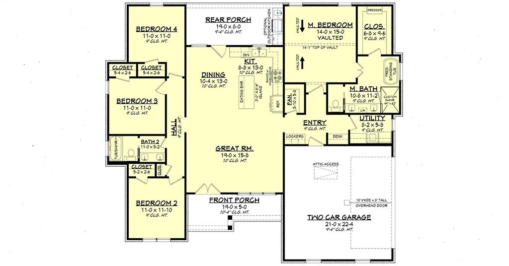4 Bedroom 2 Storey House Plan 1800 2500 Square Feet 4 Bedroom 2 Storey House Plan (1,800 2,500 Square Feet)