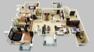 Pelan Rumah 4 Bilik