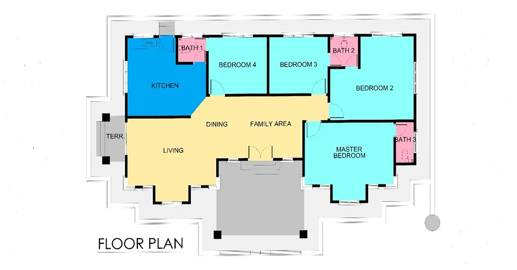 Pelan Rumah 4 Bilik Banglo Setingkat 1500 2500 Kaki Persegi Pelan Rumah 4 Bilik Banglo Setingkat (1,500 2,500 Kaki Persegi)