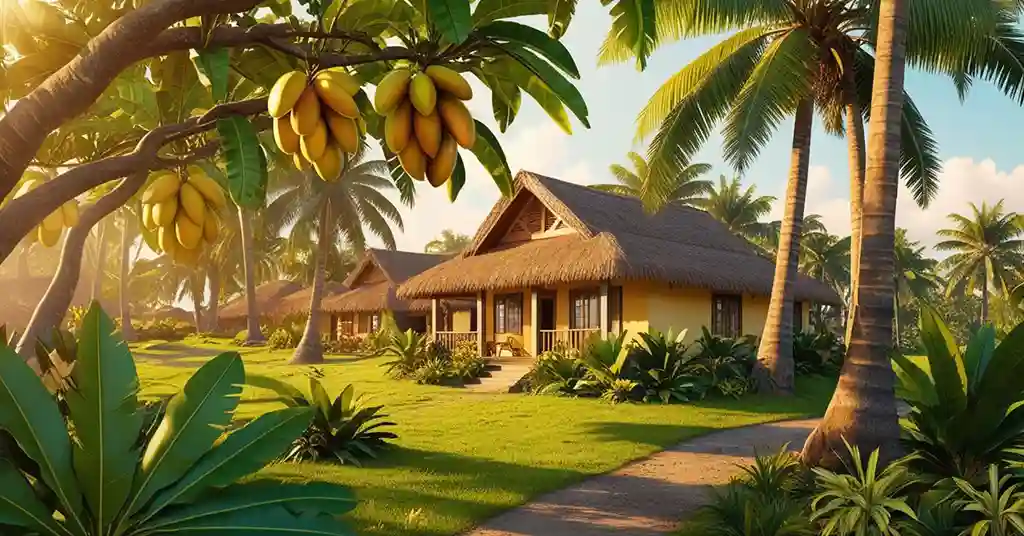Pokok Mangga atau Kelapa