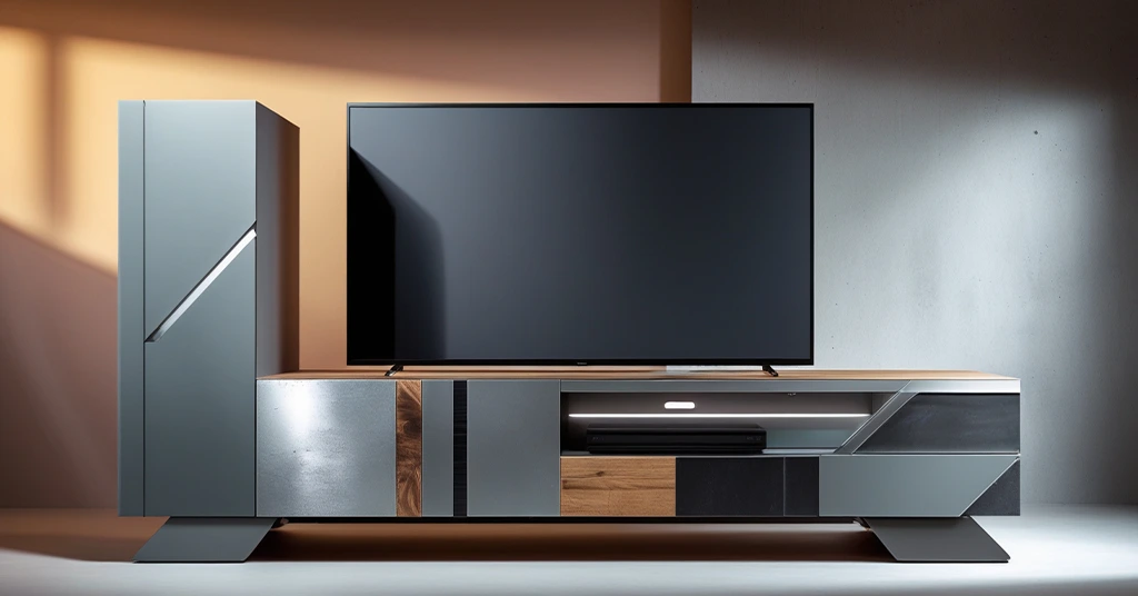 Kabinet TV Bergaya Industrial