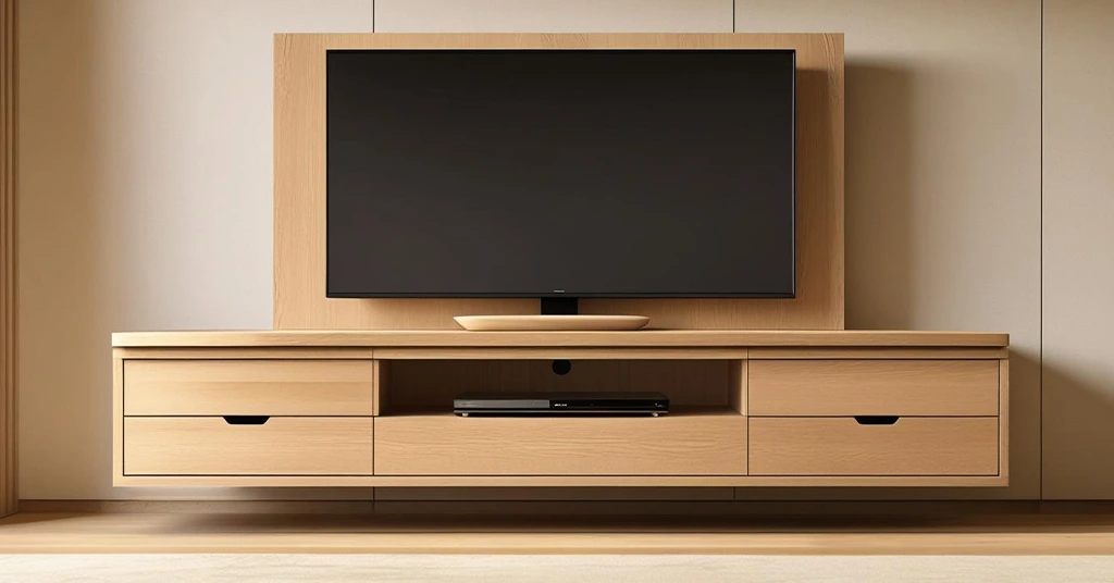 Kabinet TV Dengan Rak TV