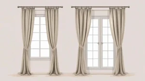 Ukuran Langsir Tingkap 2 Panel