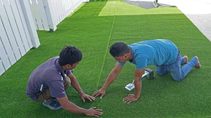 Harga Upah Pasang Rumput Tiruan