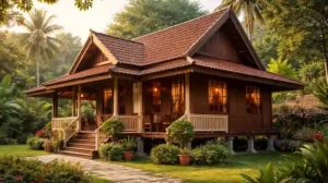 Warna Cat Rumah Kayu Kampung