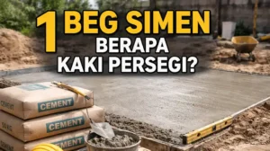 1 Beg Simen Berapa Kaki Persegi
